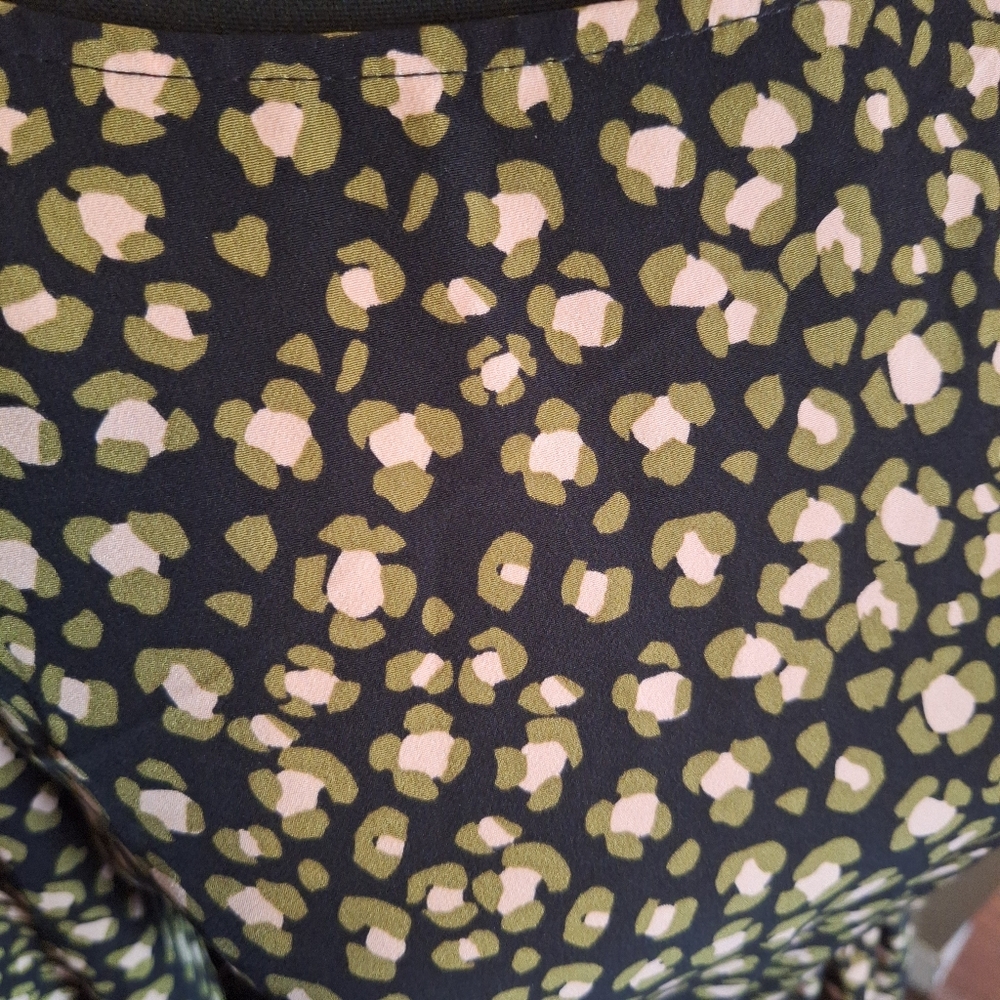 Who What Wear Leopard Maxi Cottagecore Scoop Back Dress Small - Picture 4 of 16